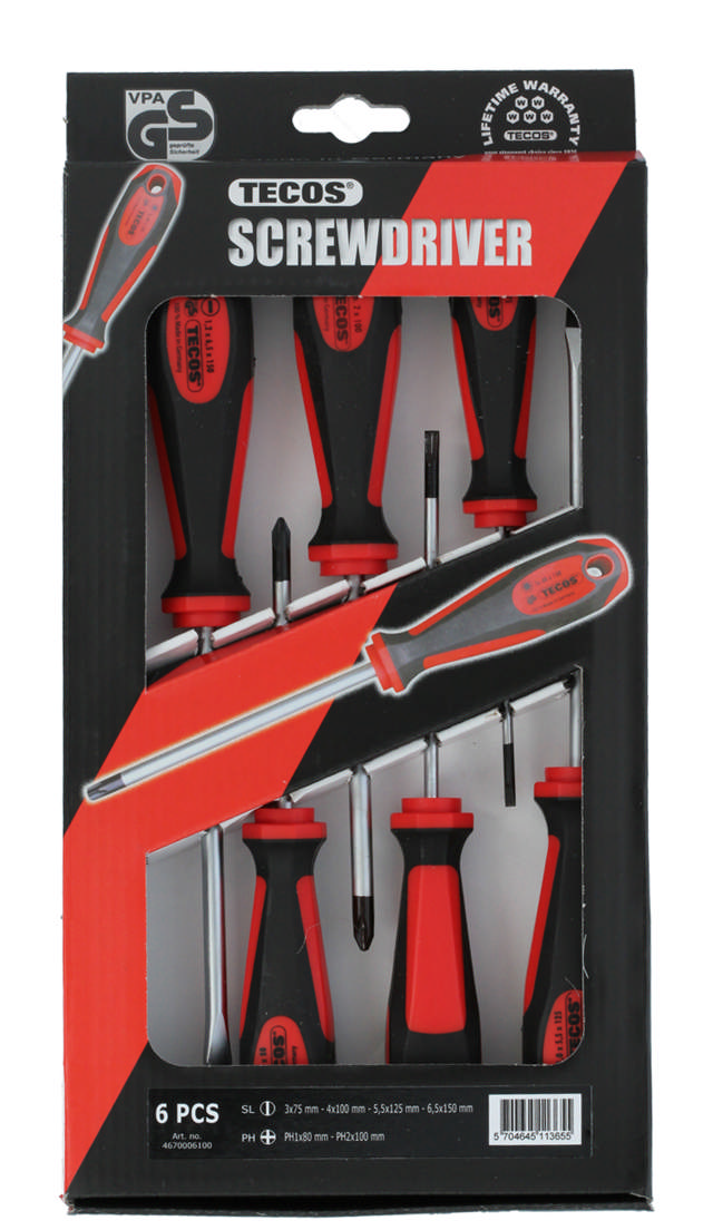 Skruetrækkersæt 6 dele