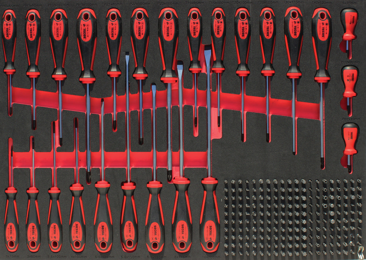 Skruetrækkere og bits, 225 dele