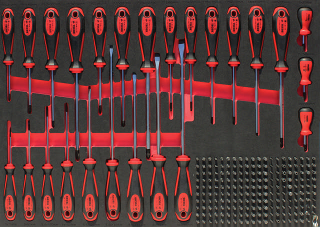Skruetrækkere og bits, 225 dele
