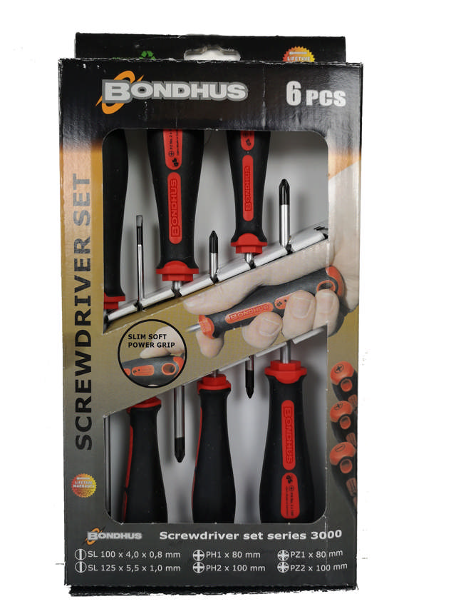 Skruetrækkersæt 6dl PZ/PH/Lige