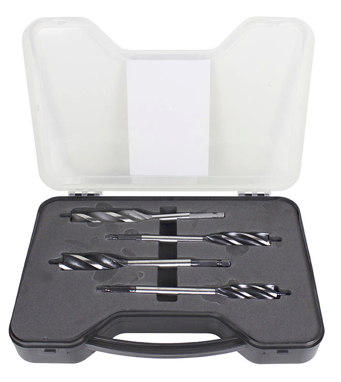 4 Flute borsæt 4 dele 16, 18, 22 + 22 mm