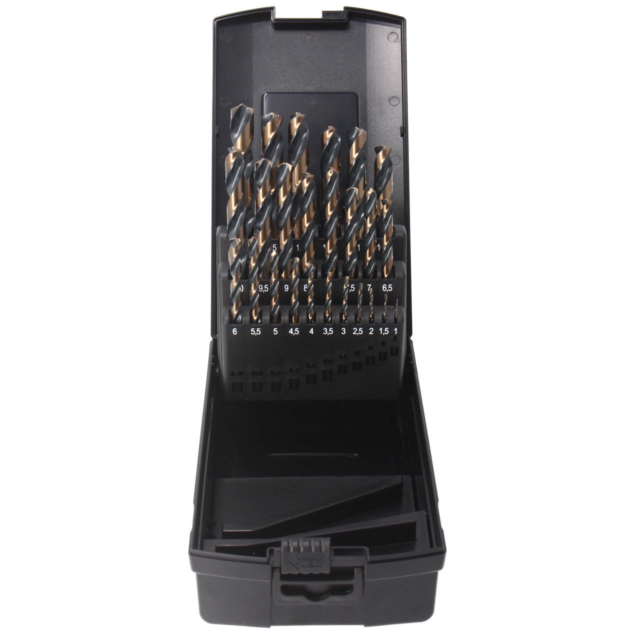 HSS-G Turbo metalborsæt, 25 dele: 1 - 13 mm