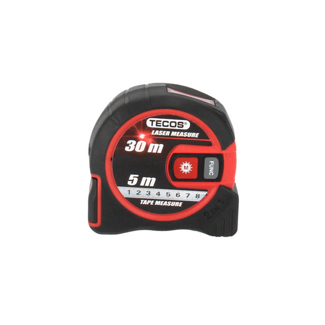 Båndmål, 5 meter - med 30 m laser afstandsmåler