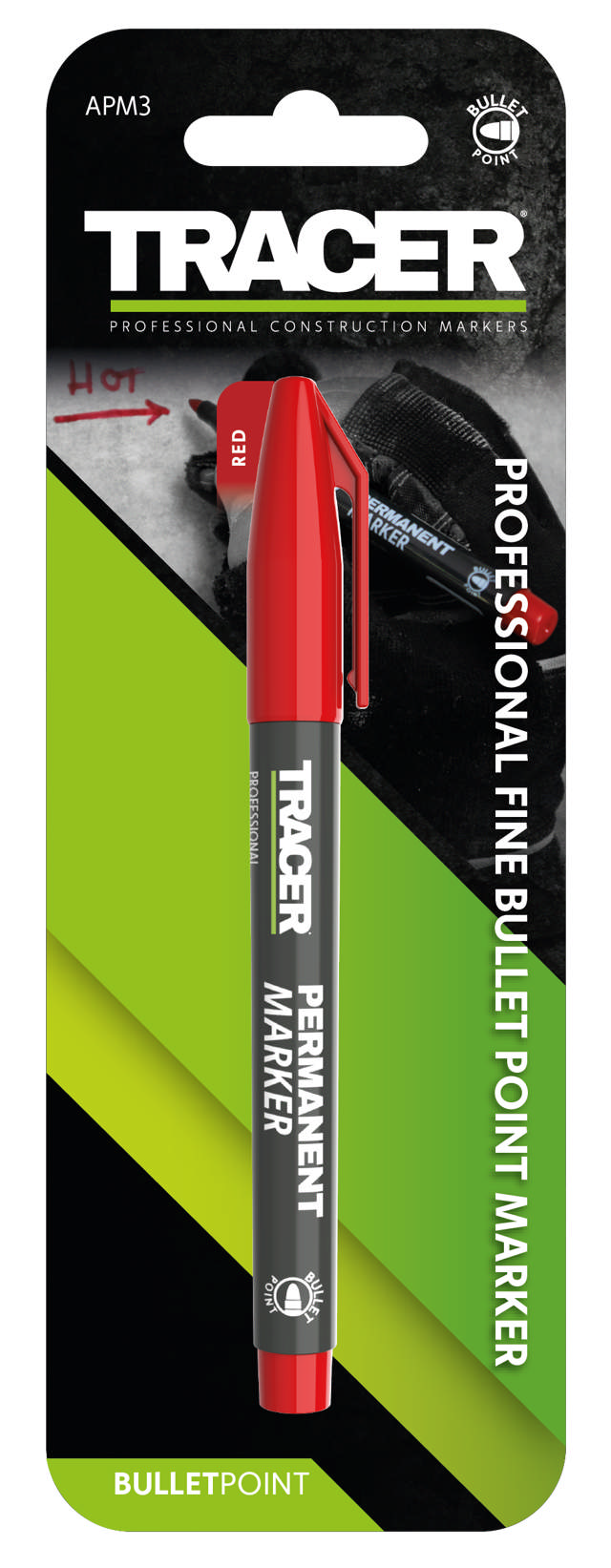 Permanent tusch - rød