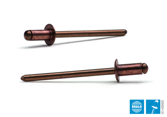 Blindnitte 4,0x 8 mm kobber, 500 stk.