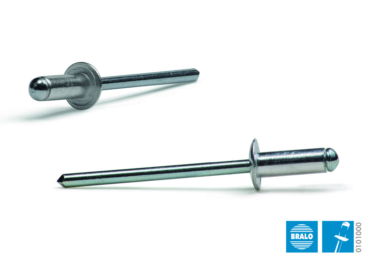 Blindnitte 6,0 x 12 mm Alu/Stål, 250 stk.