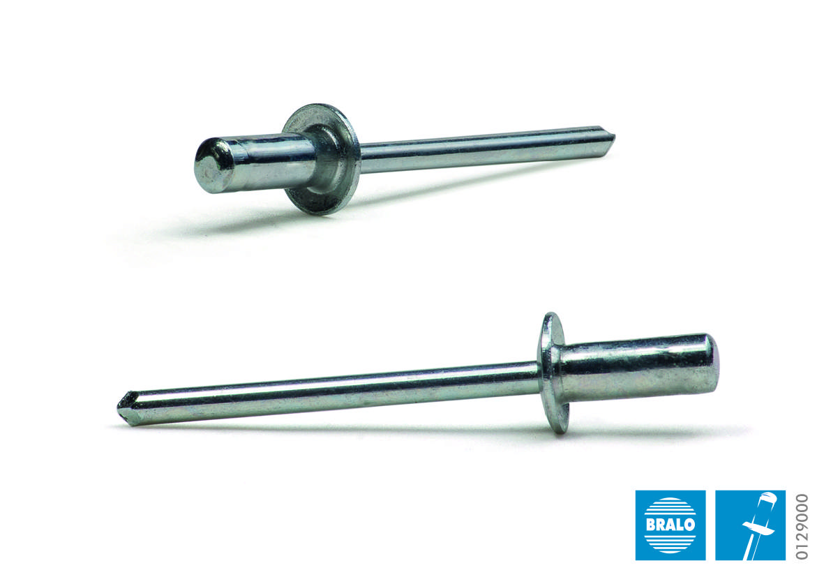 Blindnitte 4,8 x 12 mm Stål/Stål, 250 stk.