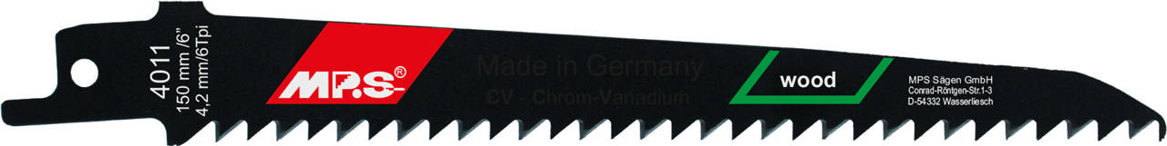 Bajonetsavklinge 4011, 100 stk. 150 mm CrV 6 tpi