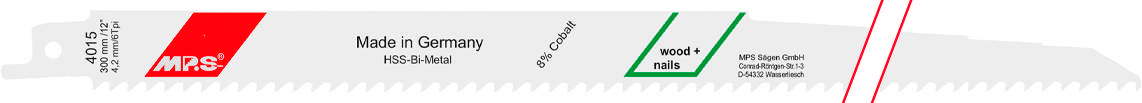 Bajonetsavklinge 4015, 5 stk. 300 mm Bimetal 4,2 tpi