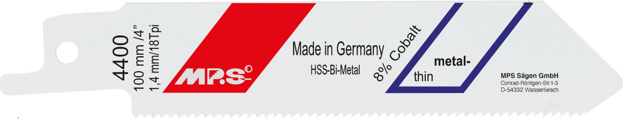 Bajonetsavklinge 4400, 5 stk. 100 mm Bimetal 18 tpi