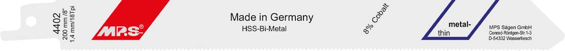 Bajonetsavklinge 4402, 100 stk. 200 mm Bimetal 18 tpi