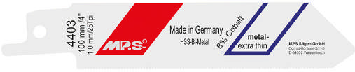 Bajonetsavklinge 4403, 5 stk. 100 mm Bimetal 25 tpi