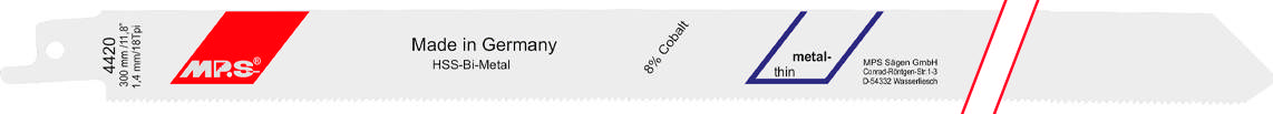 Bajonetsavklinge 4420, 5 stk. 300 mm Bimetal 18 tpi