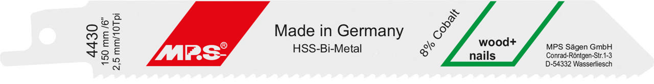 Bajonetsavklinge 4430, 100 stk. 150 mm Bimetal 10 tpi