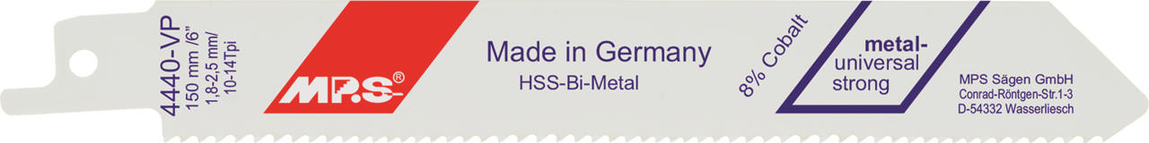 Bajonetsavblad 4440-VP, Tænder 1,8 - 2,5 mm / 10 - 14 tpi, Bi-Metal
