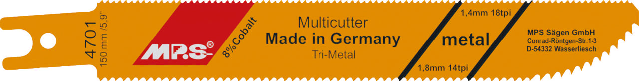 Bajonetsavklinge 4701, 2 stk. 150 mm Trimetal 14/18 tpi