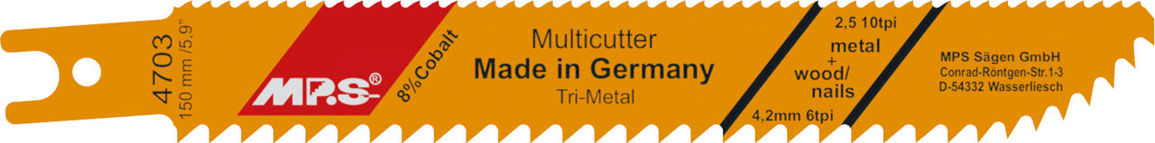 Bajonetsavklinge 4703, 2 stk. 150 mm Trimetal 6/10 tpi