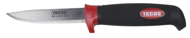 Kniv kulstål 1 stk Rød