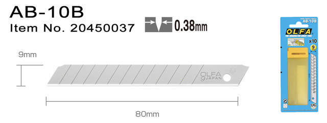AB-10B Bræk-af-knivblade 9 mm