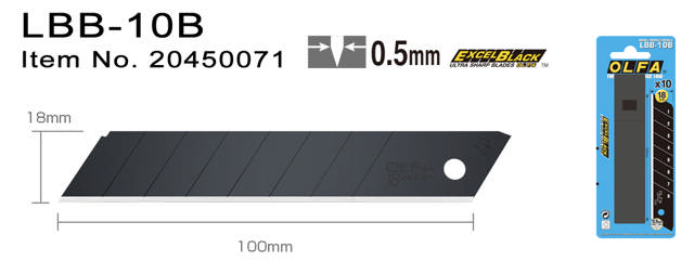 LBB-10B Bræk-af-knivblade 18 mm