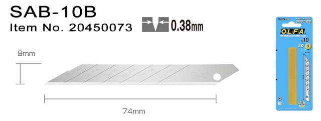SAB10B Brækaf knivblade 30°