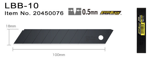 LBB-10 Bræk-af-knivblade 18 mm