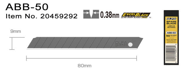 ABB-50 Bræk-af-knivblade 9 mm