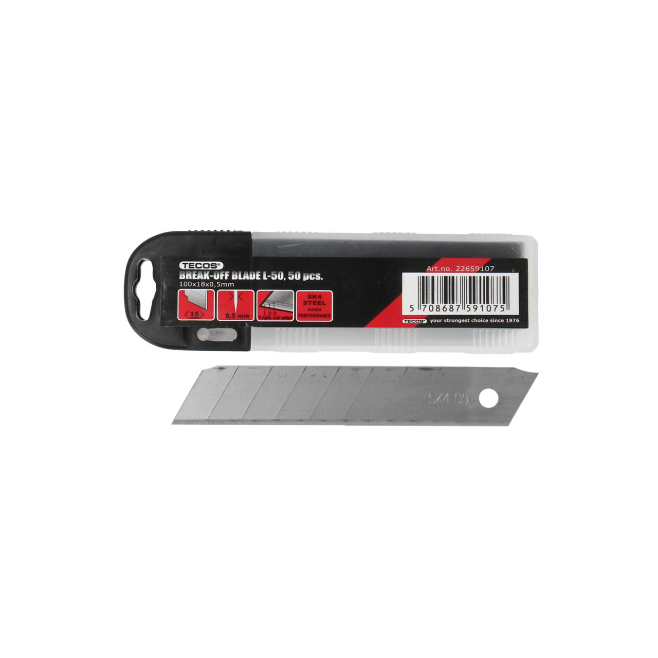 Knivblade Bræk-af 18 mm 50 stk.
