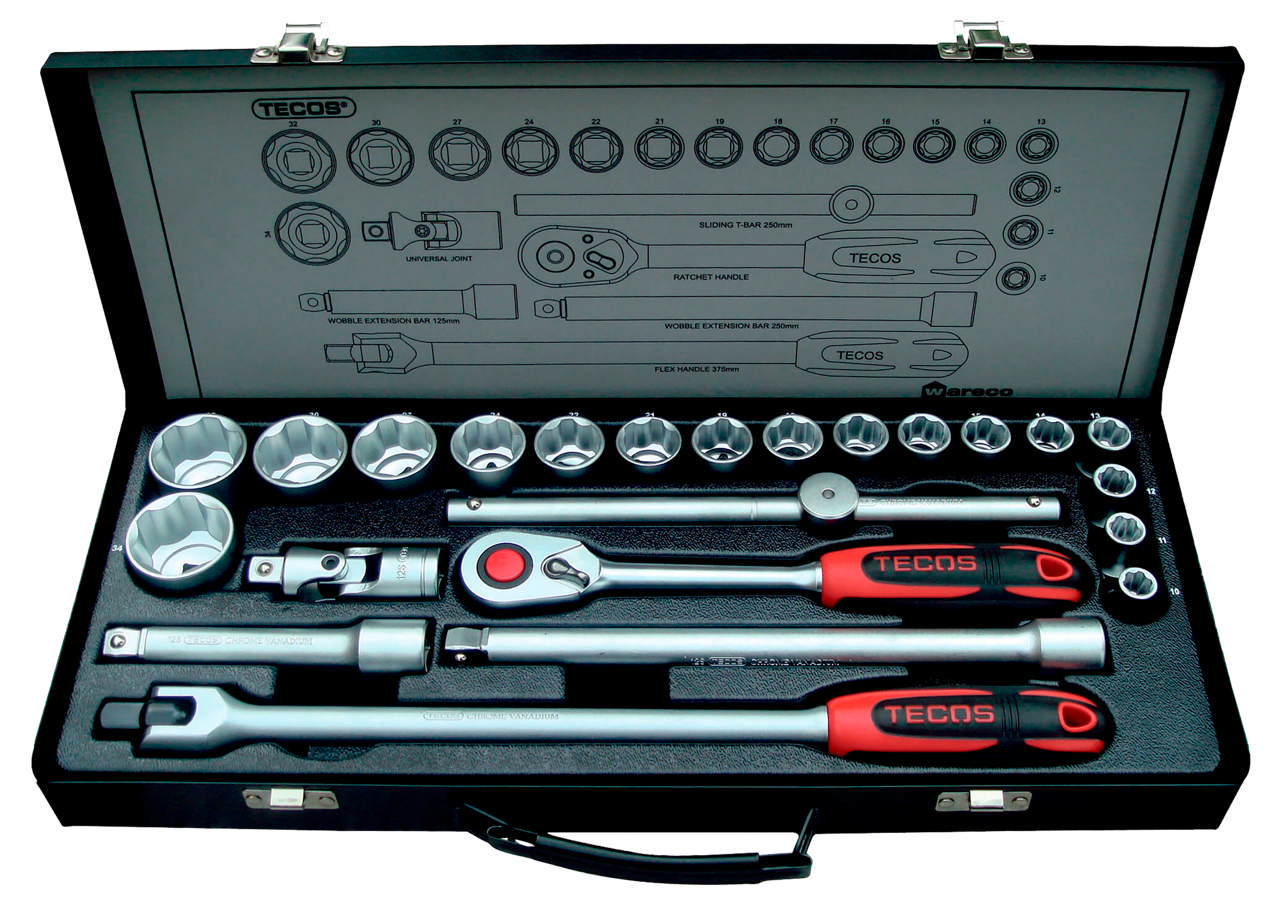 Topnøglesæt T-1224M (1/2