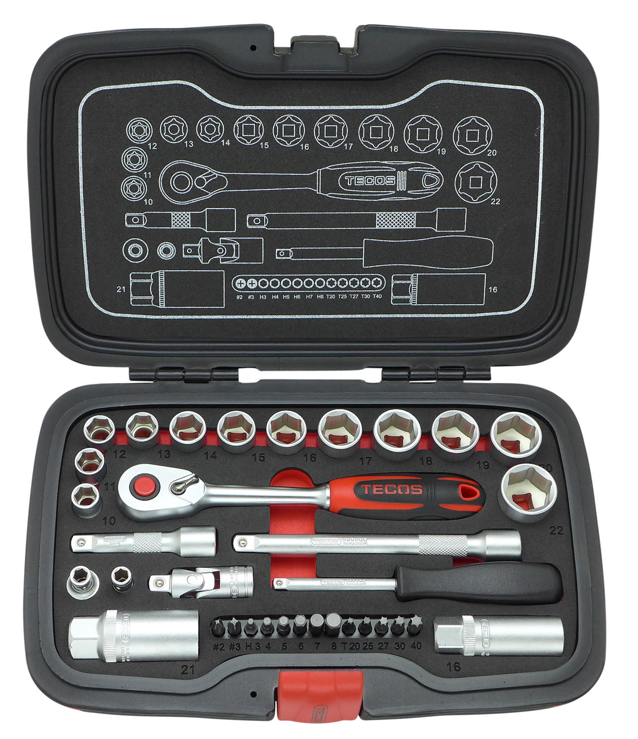 T1934 Topnøglesæt, 3/8