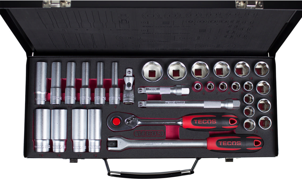 Topnøglesæt T-1039M (3/8